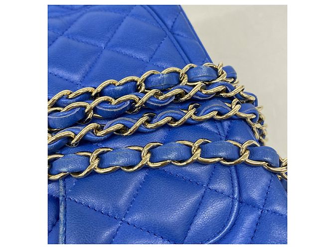 Borsa a spalla Mini Matelassé con catena Chanel Blu - vista 8