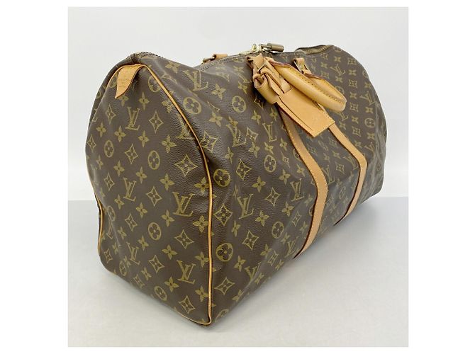Borsa Louis Vuitton Boston Monogram Keepall 50 Marrone - vista 2