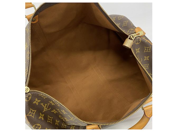 Borsa Louis Vuitton Boston Monogram Keepall 50 Marrone - vista 4