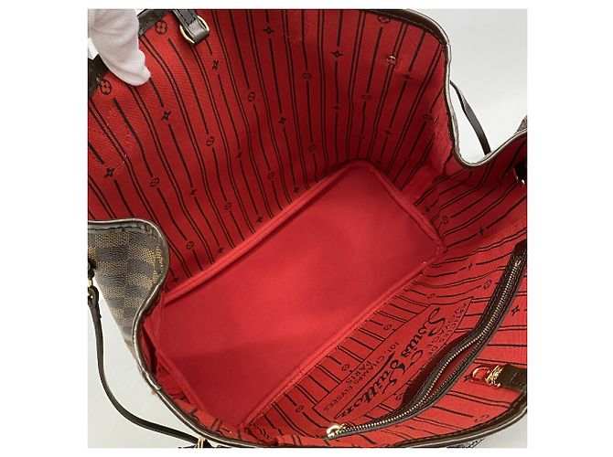 Borsa Tote Louis Vuitton Damier Neverfull MM N51105 Ebene Damier ebene - vista 4