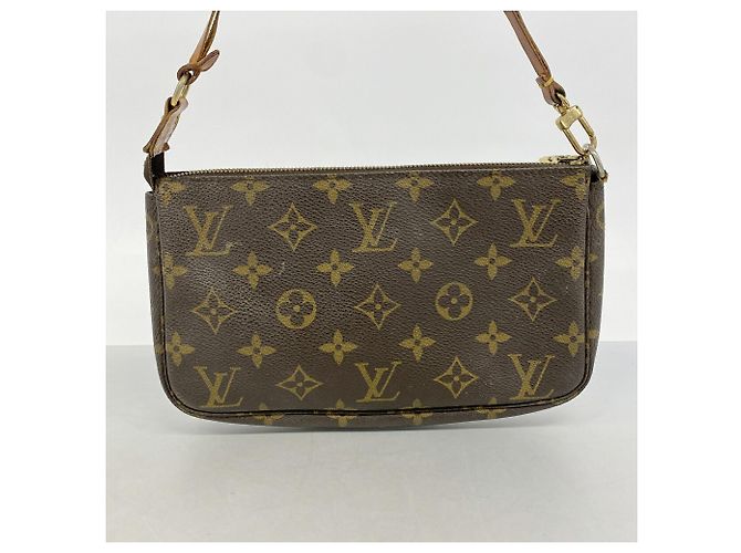 Borsa Louis Vuitton Monogram Pochette Accessoires Marrone - vista 10