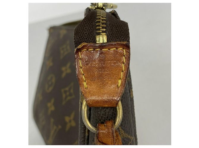 Borsa Louis Vuitton Monogram Pochette Accessoires Marrone - vista 5