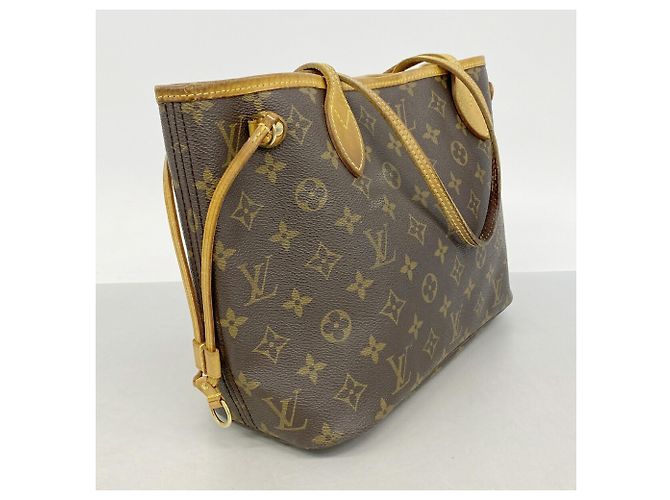 Borsa Tote Louis Vuitton Monogram Neverfull PM Marrone - vista 2