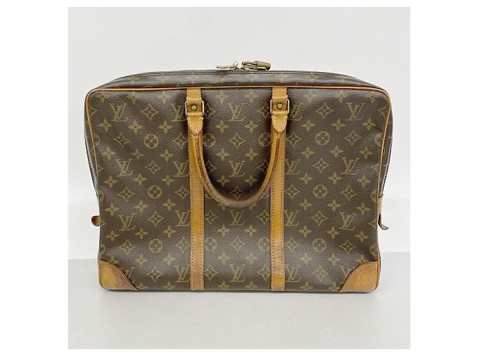 Borsa Louis Vuitton Monogram Port Document Voyage Marrone - vista 10