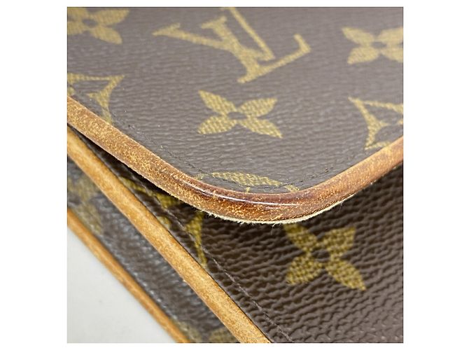 Borsa a tracolla Louis Vuitton Monogram Pochette Twin GM Marrone - vista 9