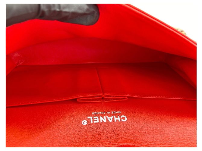 Borsa a tracolla Chanel a righe arancioni Arancione - vista 13