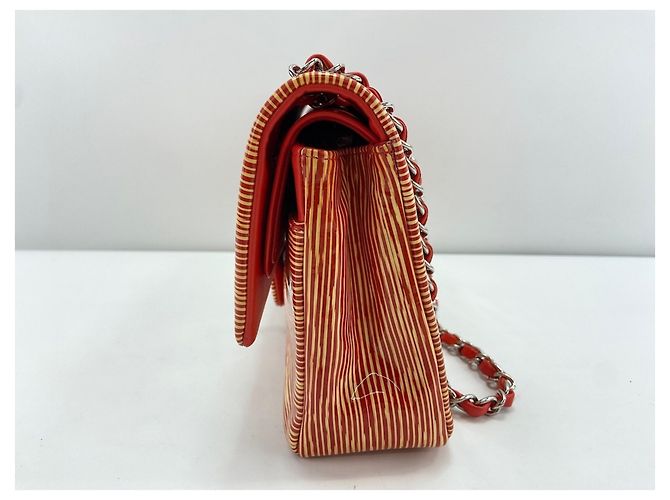 Borsa a tracolla Chanel a righe arancioni Arancione - vista 6
