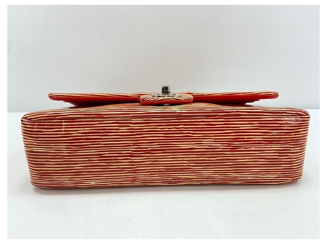 Borsa a tracolla Chanel a righe arancioni Arancione - vista 7