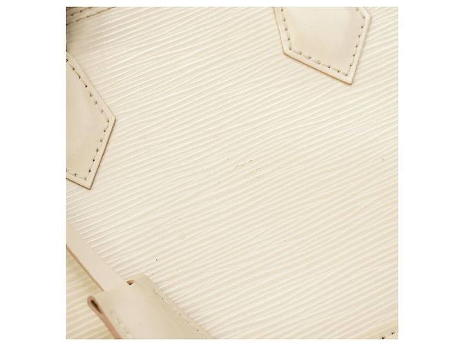 Borsa a mano Louis Vuitton Alma BB in pelle Epi Bianco - vista 10