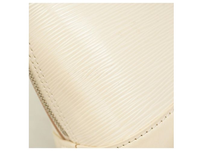 Borsa a mano Louis Vuitton Alma BB in pelle Epi Bianco - vista 11