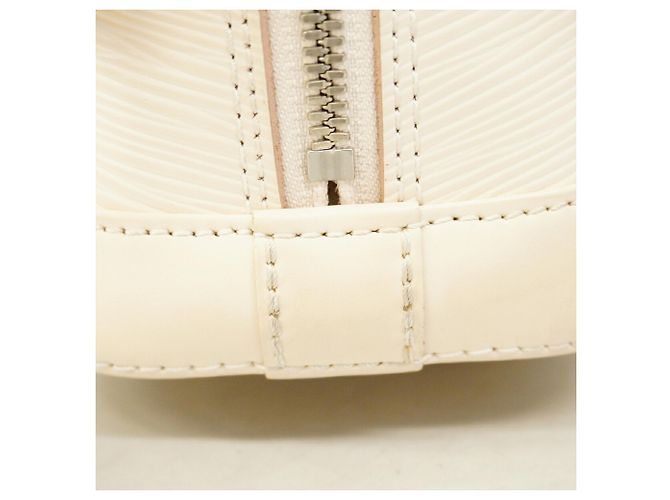 Borsa a mano Louis Vuitton Alma BB in pelle Epi Bianco - vista 12