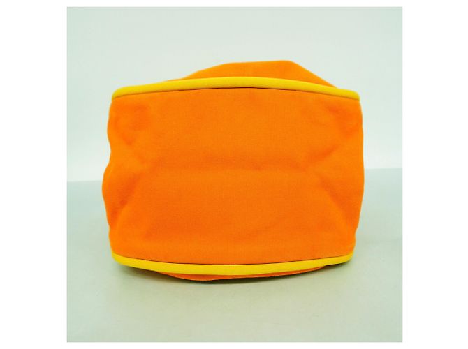 Hermès Sac Cabas PM Canvas Tote Bag Arancione Giallo - vista 3