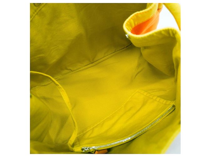 Hermès Sac Cabas PM Canvas Tote Bag Arancione Giallo - vista 4