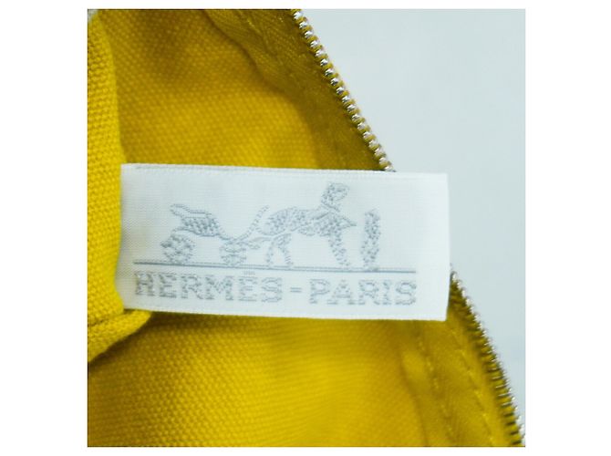 Hermès Sac Cabas PM Canvas Tote Bag Arancione Giallo - vista 5