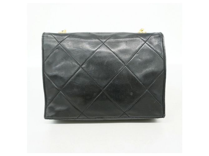 Borsa a tracolla Chanel in pelle di agnello Nero - vista 12