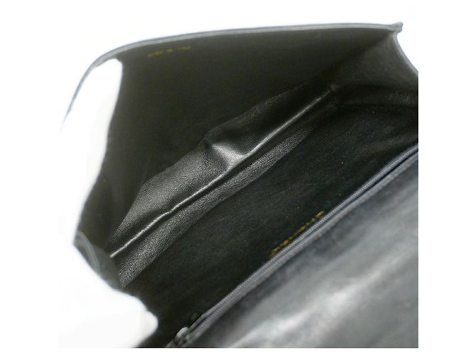 Borsa a tracolla Chanel in pelle di agnello Nero - vista 4