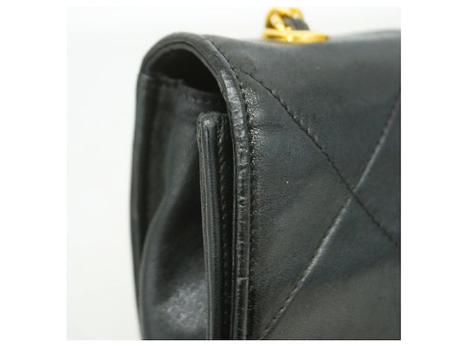 Borsa a tracolla Chanel in pelle di agnello Nero - vista 8