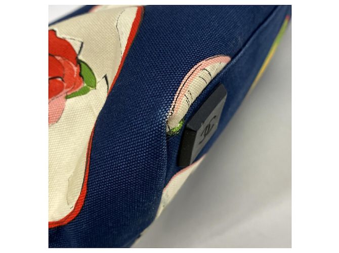 Chanel Shopper aus Canvas in Navy Marineblau - Ansicht 6