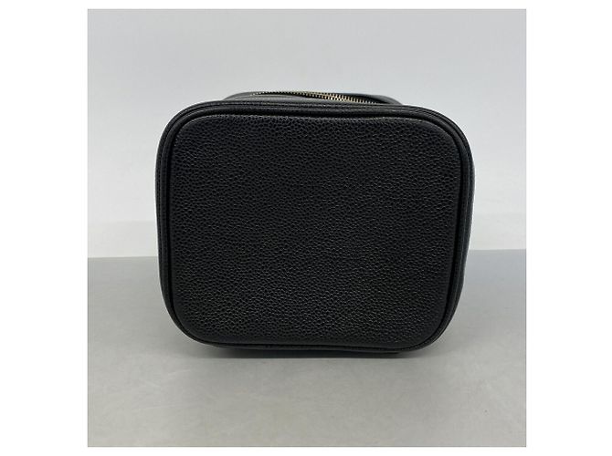 Borsa Vanity Chanel in pelle di vitello martellata nera Nero - vista 3