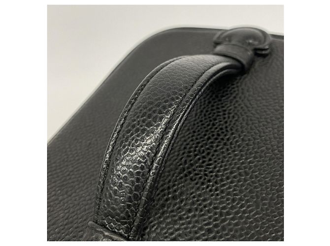 Borsa Vanity Chanel in pelle di vitello martellata nera Nero - vista 7