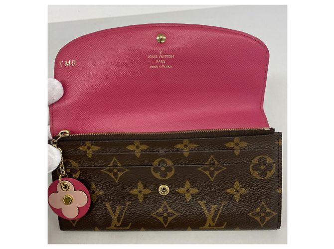 Louis Vuitton Monogram Portefeuille Emilie Long Wallet Rosso - vista 3