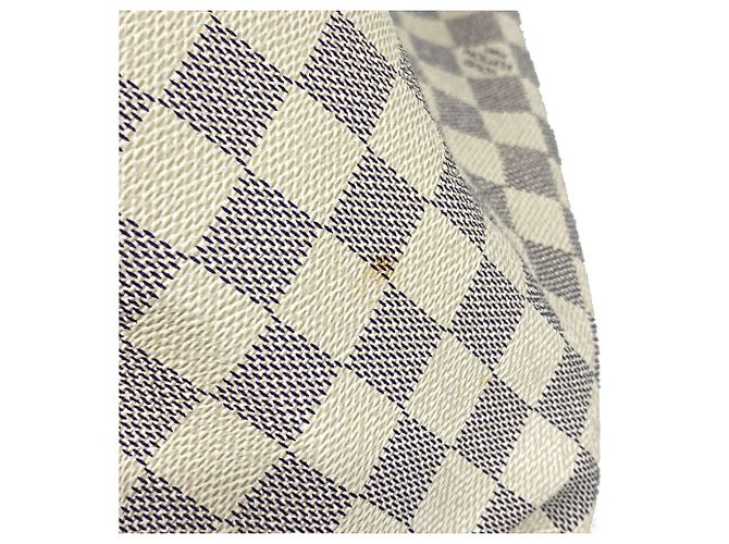 Borsa Tote Louis Vuitton Damier Azur Neverfull MM Bianco - vista 8