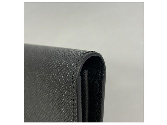 Louis Vuitton Taiga Portefeuille Brazza Long Wallet Nero - vista 5
