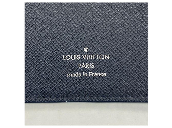 Louis Vuitton Taiga Portefeuille Brazza Long Wallet Blu navy - vista 4