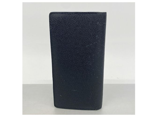 Louis Vuitton Taiga Portefeuille Brazza Long Wallet Blu navy - vista 8
