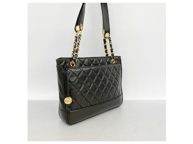 Chanel Matelassé Lammleder Chain Tote Bag Schwarz - Ansicht 2