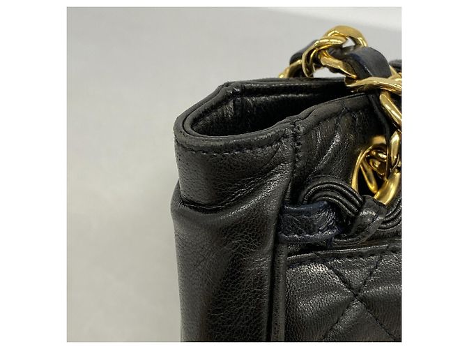 Chanel Matelassé Lammleder Chain Tote Bag Schwarz - Ansicht 7