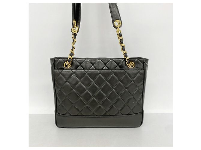 Chanel Matelassé Lammleder Chain Tote Bag Schwarz - Ansicht 9