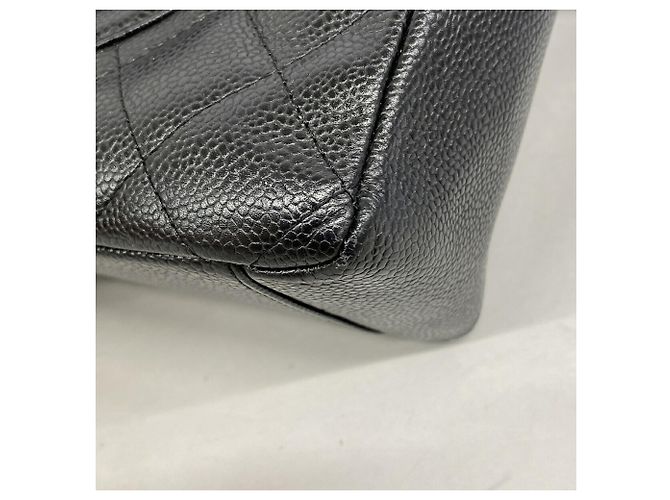 Borsa Tote Chanel in pelle di vitello martellata nera Nero - vista 7