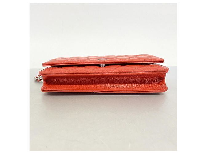 Portafoglio a spalla con catena Chanel Matelassé Rosso - vista 3