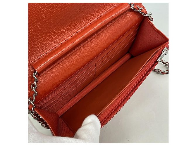 Portafoglio a spalla con catena Chanel Matelassé Rosso - vista 4