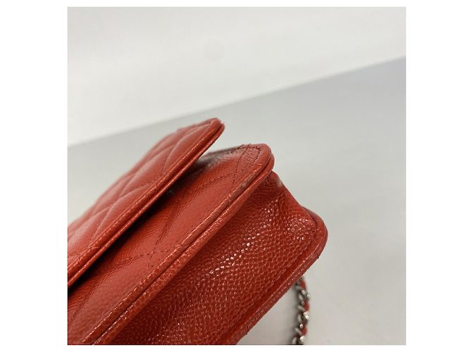 Portafoglio a spalla con catena Chanel Matelassé Rosso - vista 6