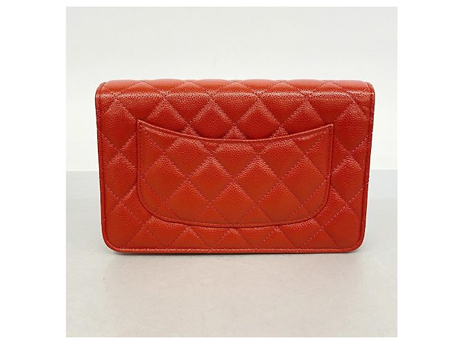Portafoglio a spalla con catena Chanel Matelassé Rosso - vista 8