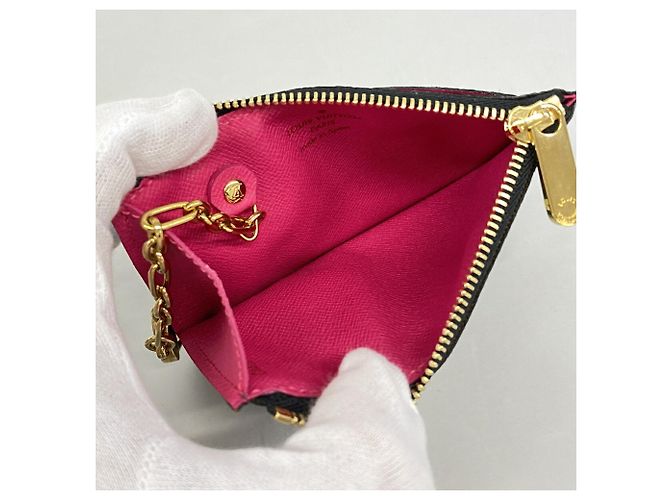 Louis Vuitton Monogram Multicolor Pochette Clé M93735 Nero Rosso - vista 3