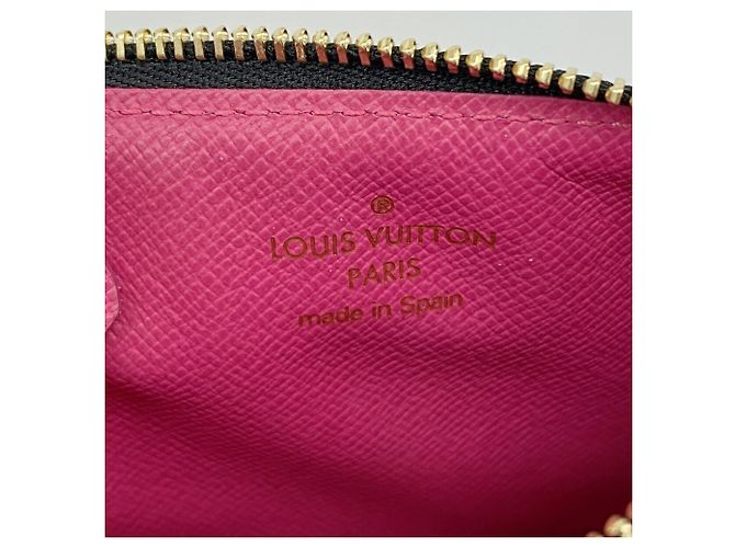 Louis Vuitton Monogram Multicolor Pochette Clé M93735 Nero Rosso - vista 4