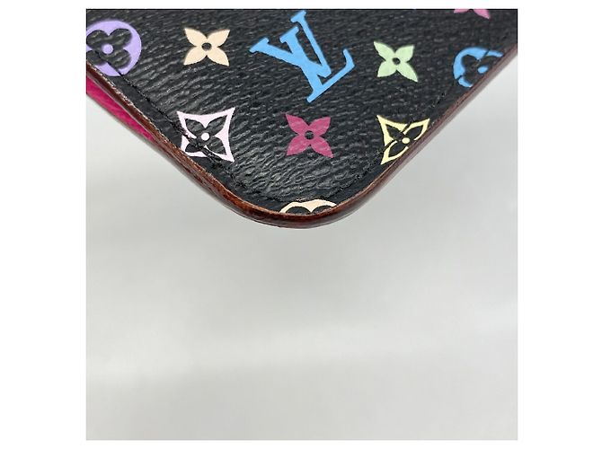 Louis Vuitton Monogram Multicolor Pochette Clé M93735 Nero Rosso - vista 5