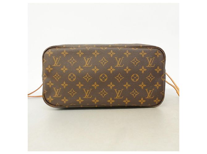 Borsa Tote Louis Vuitton Monogram Neverfull MM Marrone - vista 3