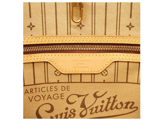 Borsa Tote Louis Vuitton Monogram Neverfull MM Marrone - vista 5