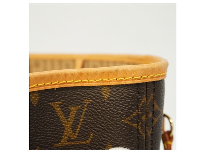 Borsa Tote Louis Vuitton Monogram Neverfull MM Marrone - vista 6