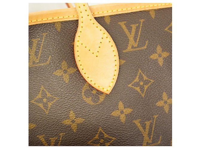 Borsa Tote Louis Vuitton Monogram Neverfull MM Marrone - vista 9