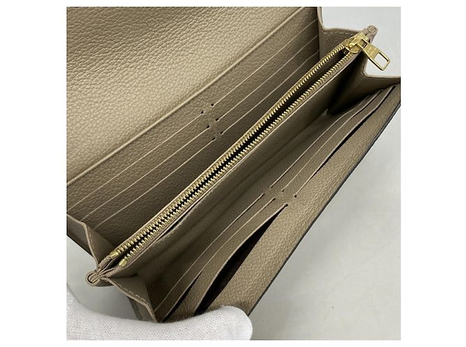 Louis Vuitton Monogram Empreinte Portefeuille Sarah Long Wallet Grigio - vista 3