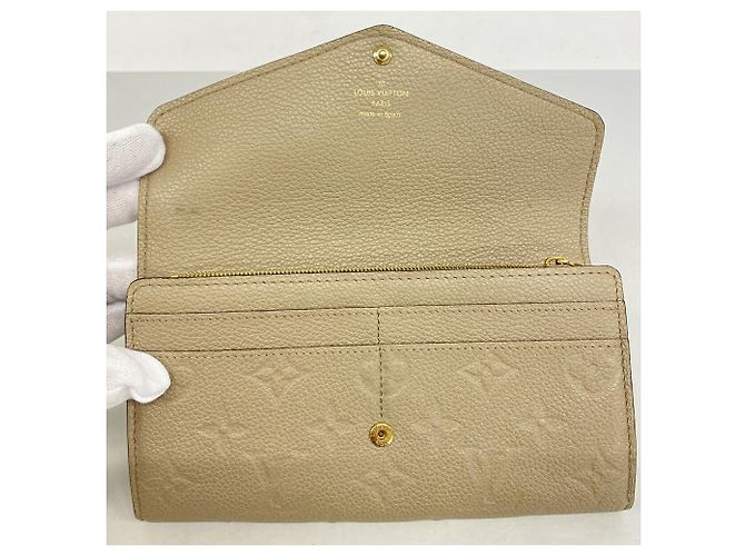 Louis Vuitton Monogram Empreinte Portefeuille Sarah Long Wallet Grigio - vista 8