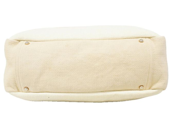 Borsa a mano Chanel Deauville in tela Beige Crudo - vista 3