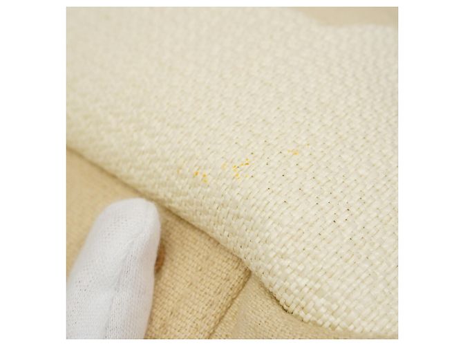 Borsa a mano Chanel Deauville in tela Beige Crudo - vista 7