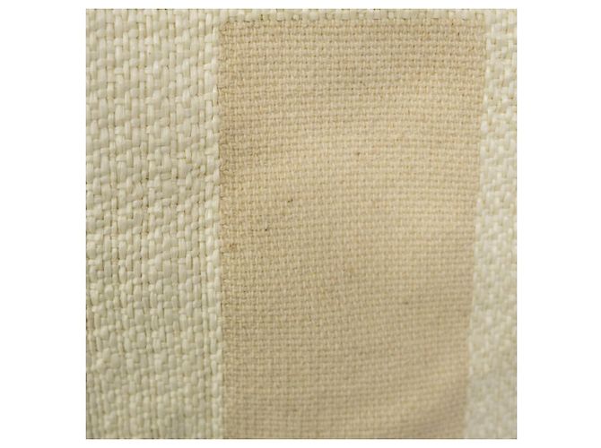 Borsa a mano Chanel Deauville in tela Beige Crudo - vista 9