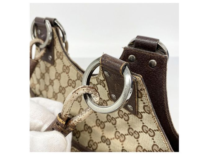 Borsa Gucci GG Canvas Beige - vista 8